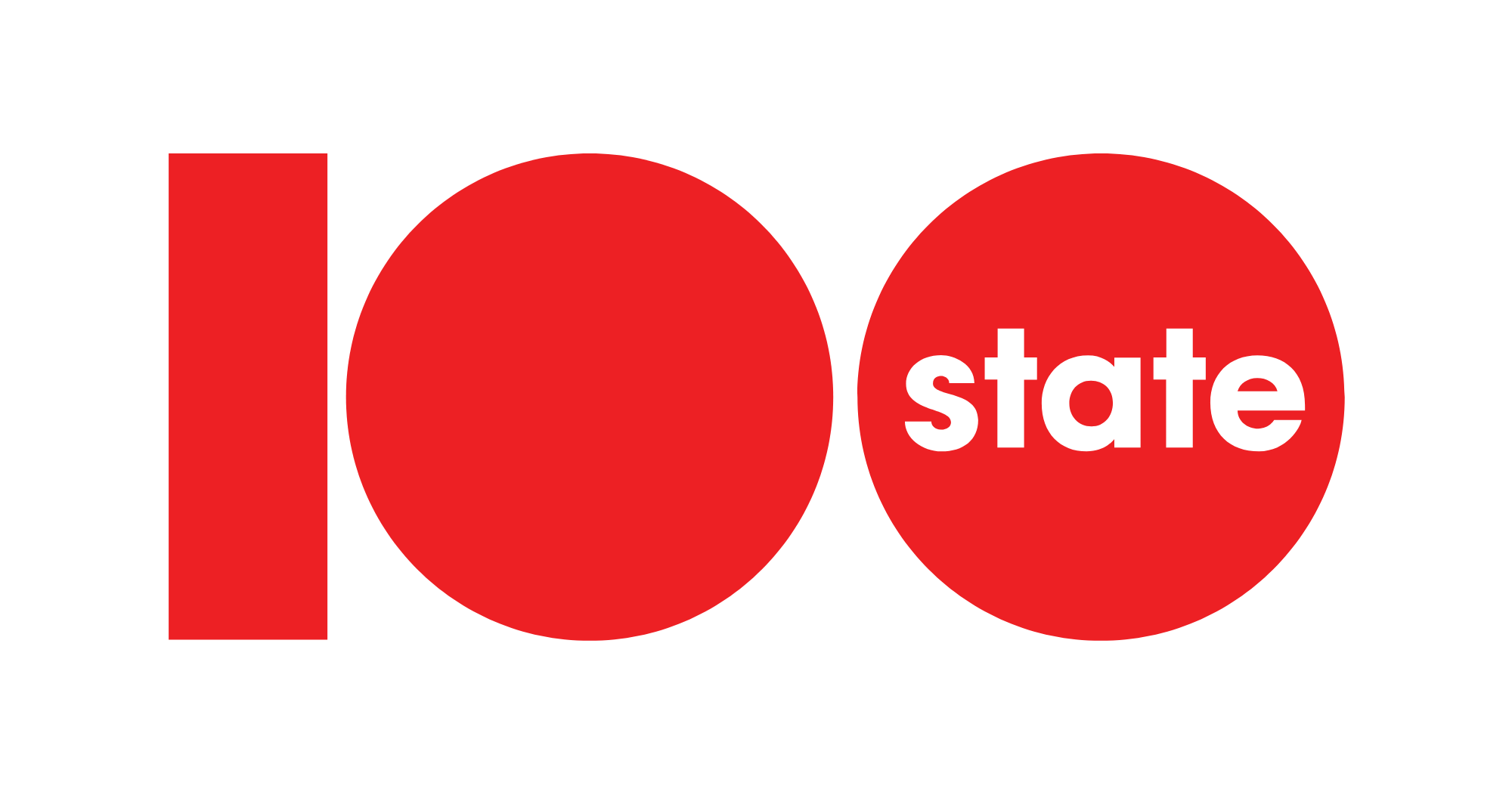 100state coworking space logo in bold red design